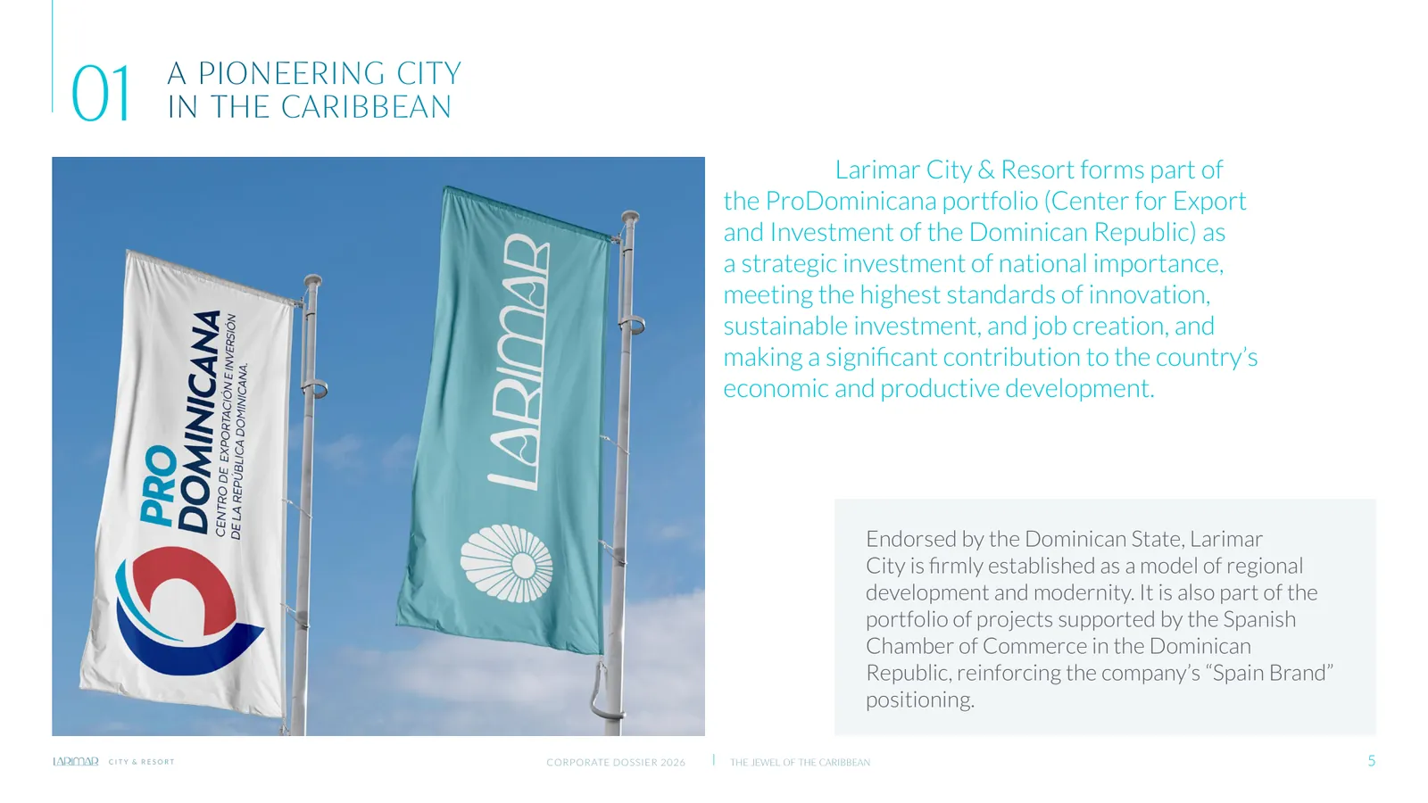 Larimar City Corporate Dossier 2026, slide 5 of 20