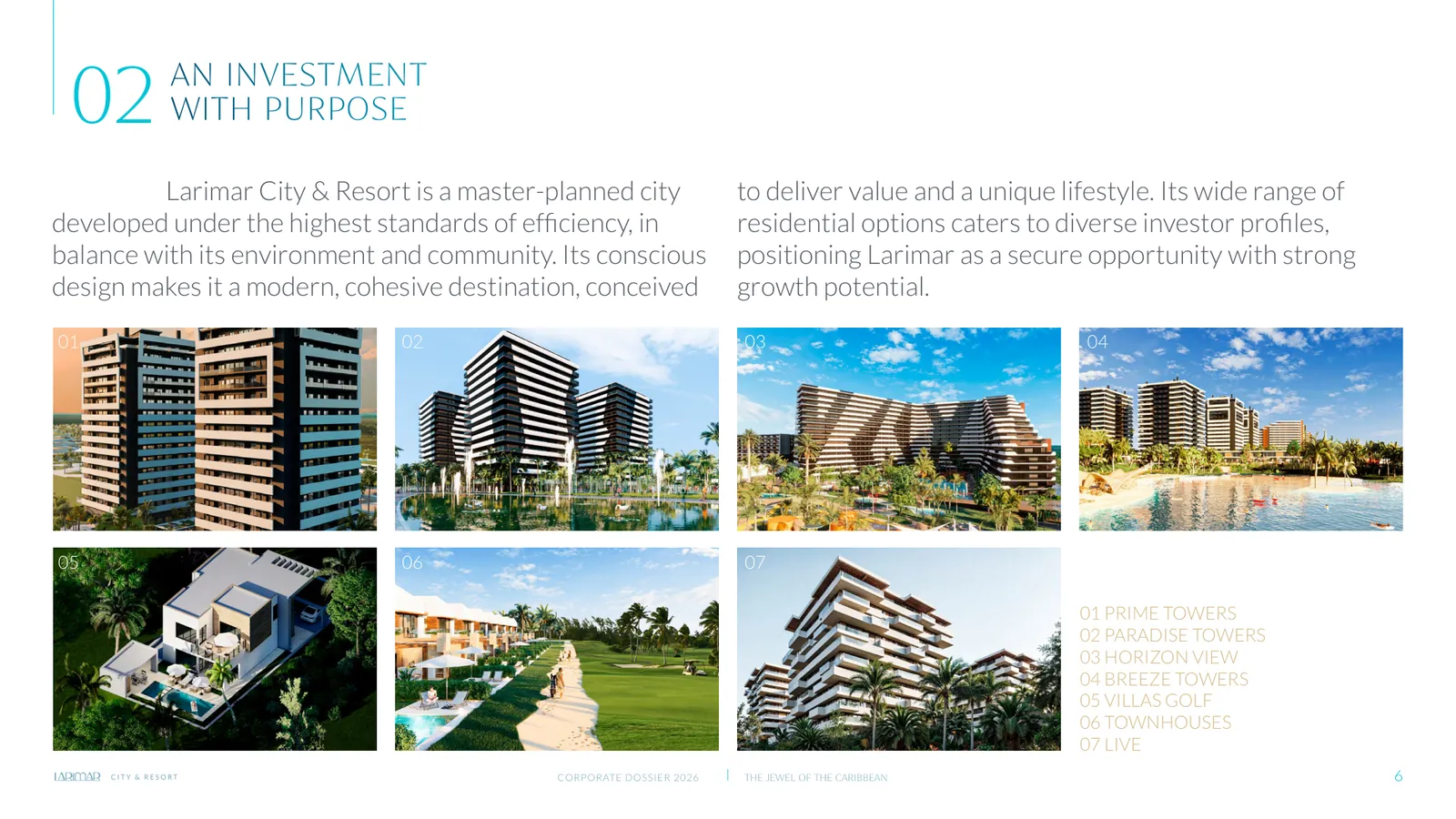 Larimar City Corporate Dossier 2026, slide 6 of 20