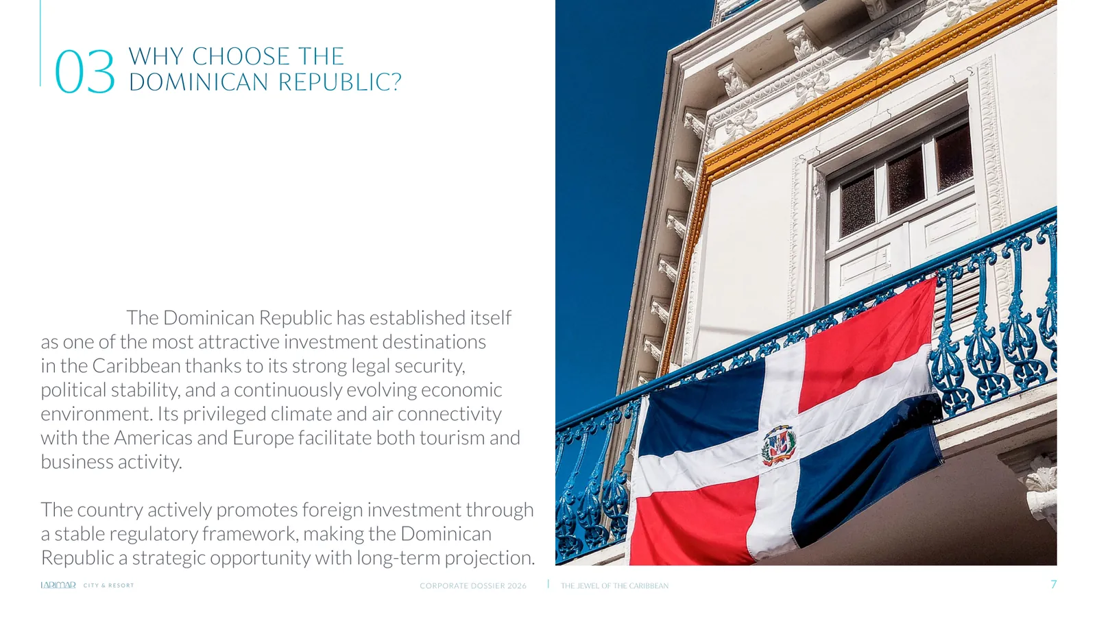 Larimar City Corporate Dossier 2026, slide 7 of 20