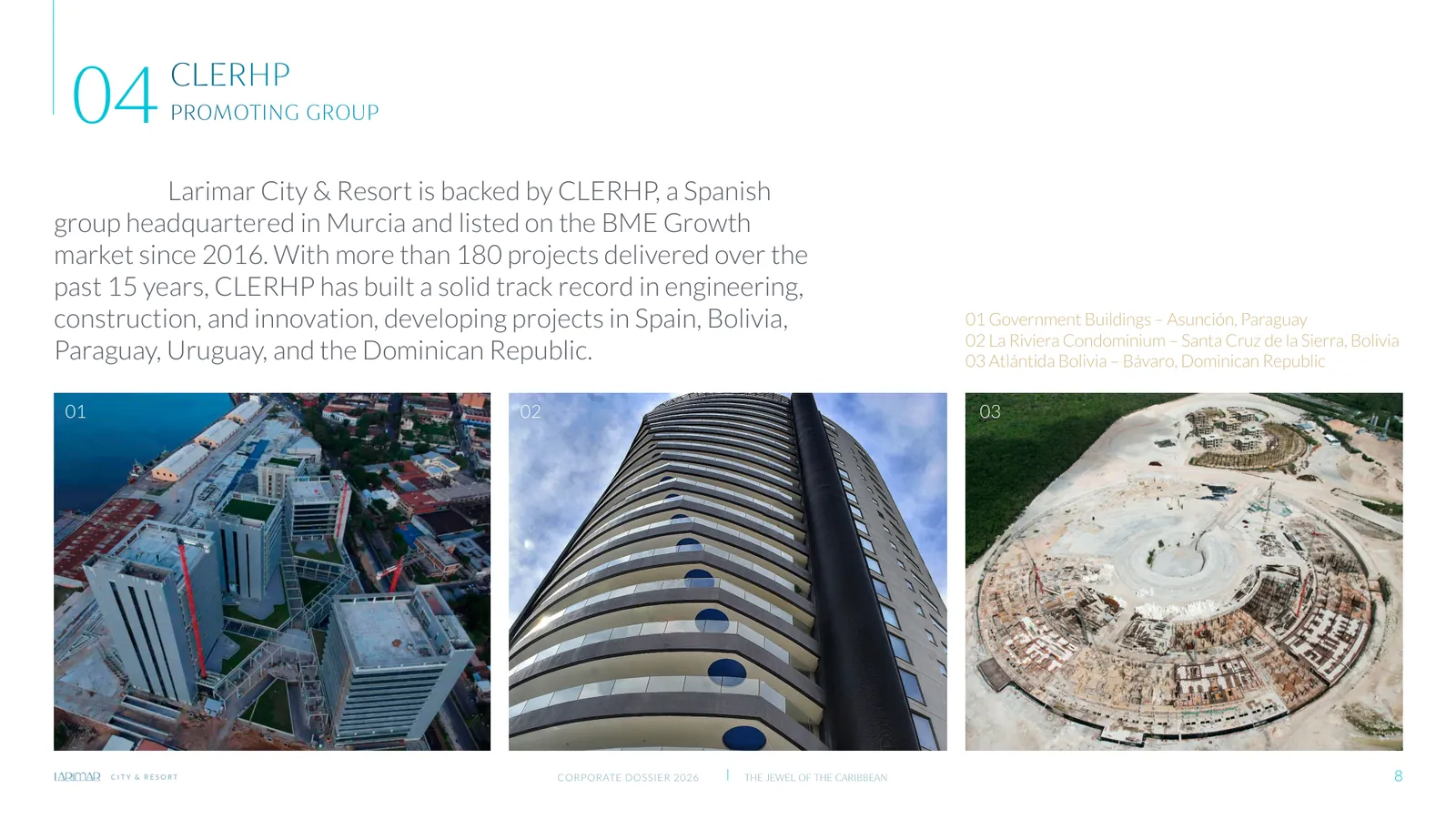 Larimar City Corporate Dossier 2026, slide 8 of 20