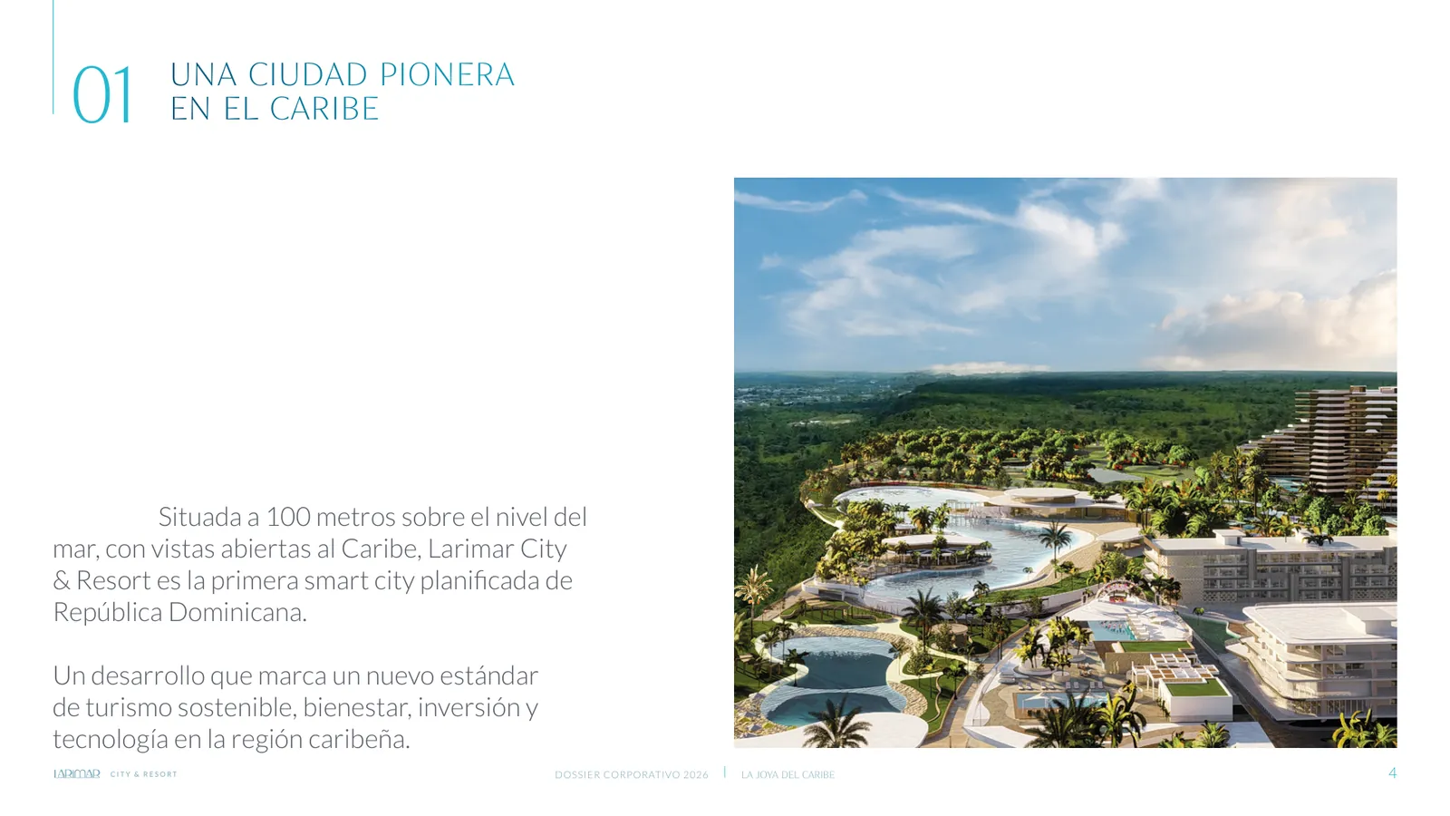 Dossier Corporativo 2026 de Larimar City, lámina 4 de 20