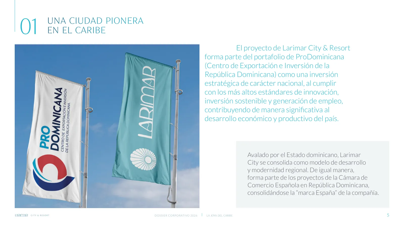Dossier Corporativo 2026 de Larimar City, lámina 5 de 20