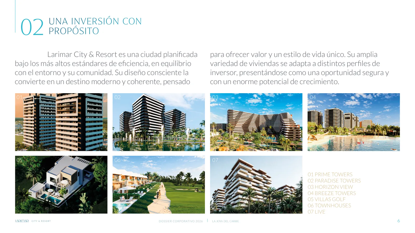 Dossier Corporativo 2026 de Larimar City, lámina 6 de 20