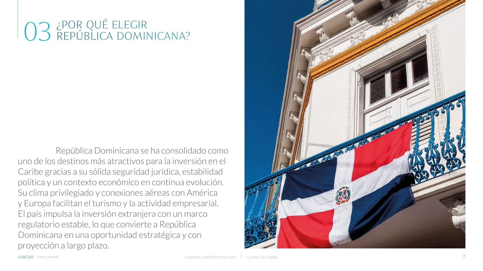 Dossier Corporativo 2026 de Larimar City, lámina 7 de 20