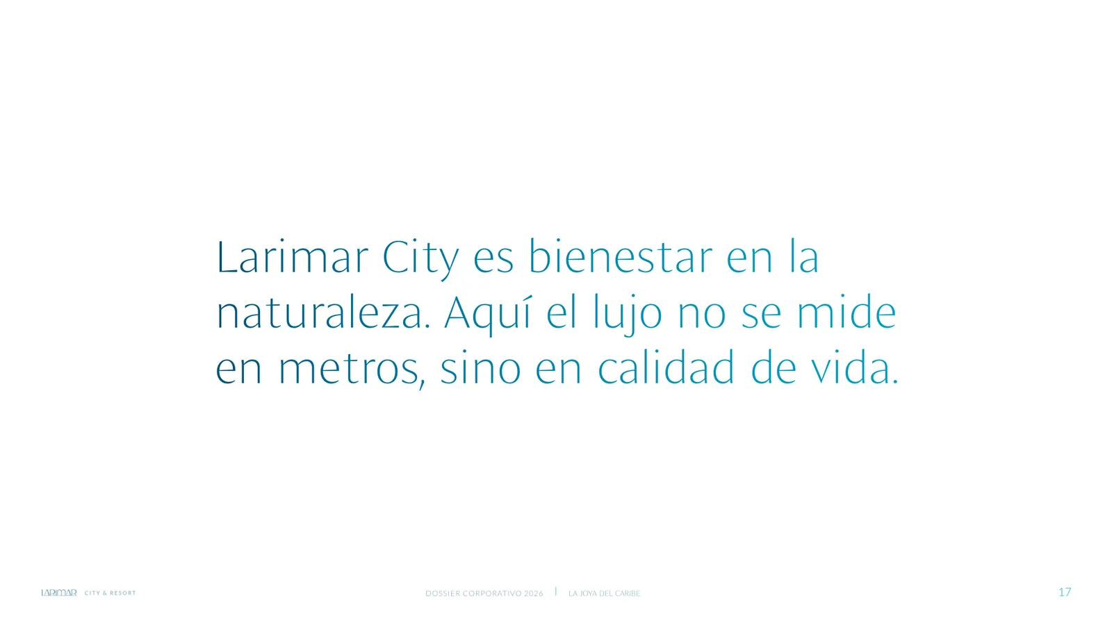 Dossier Corporativo 2026 de Larimar City, lámina 17 de 20