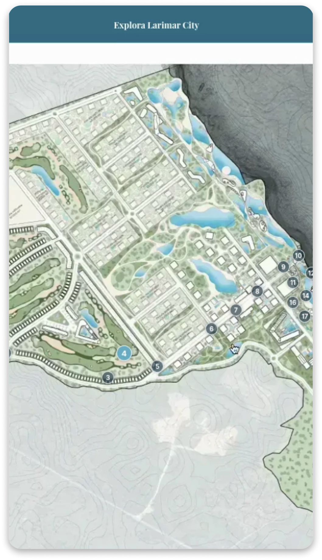 Mapa Larimar City