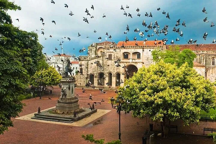 Square in the Colonial City of Santo Domingo with the Cathedral