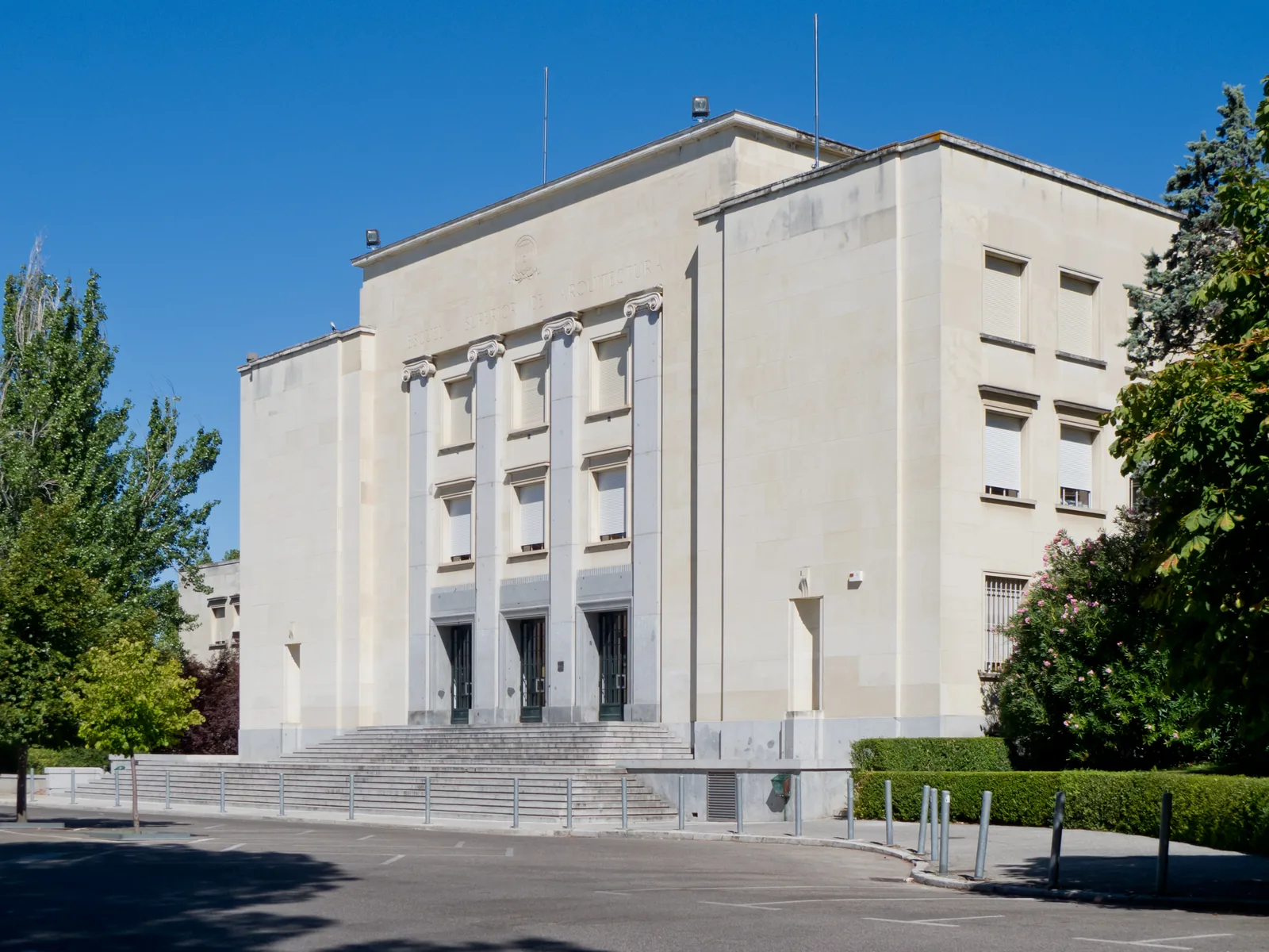 Facade of the Madrid School of Architecture (ETSAM), Universidad Politécnica de Madrid