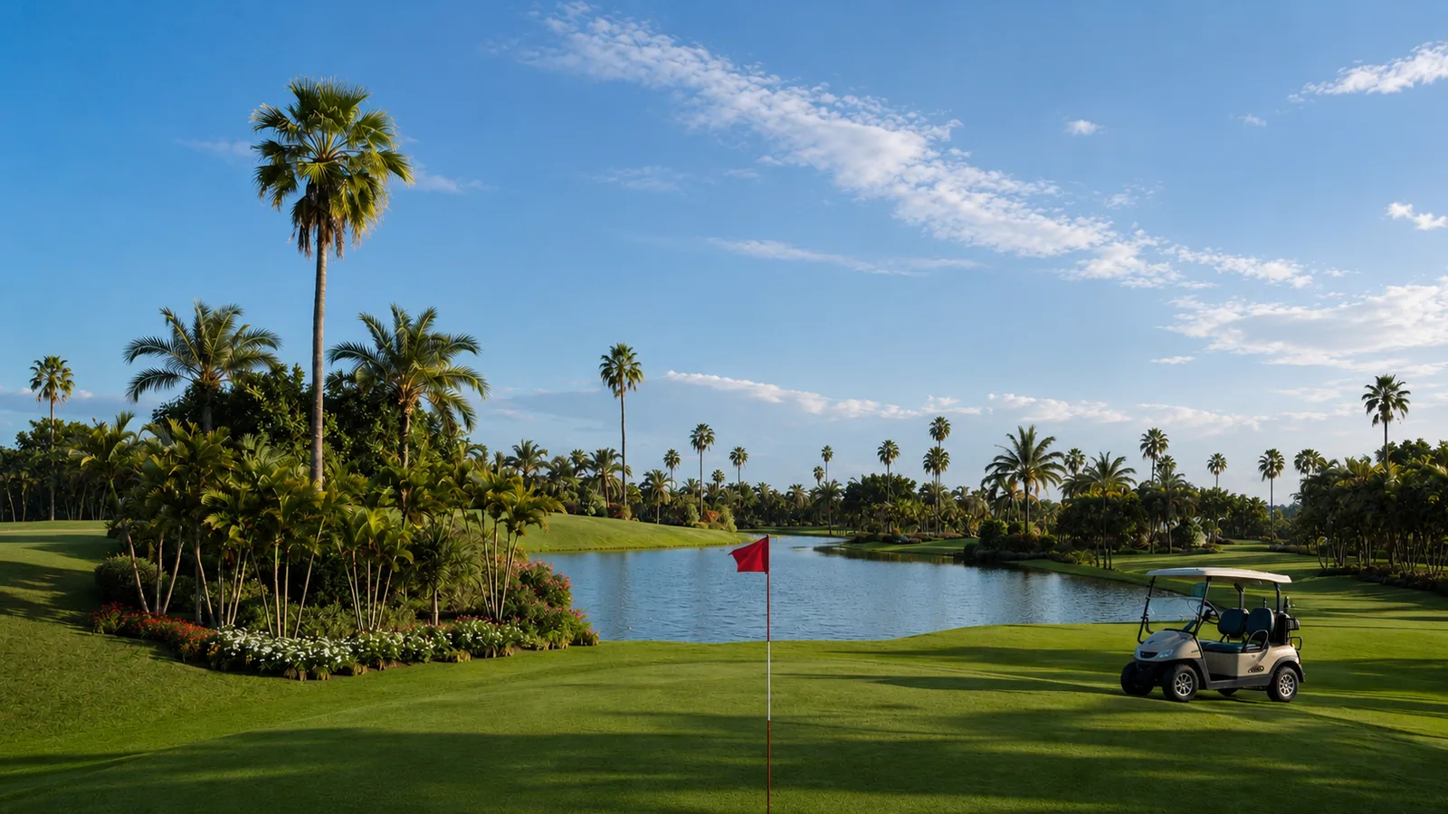 Render of the Larimar City golf course along the cliff in Punta Cana